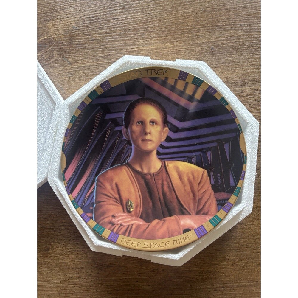 Hamilton Collection Security Chief Odo Star Trek DS9 Plate COA Morgan